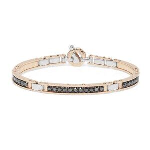BARAKA Men's BR314601BRDN210247 Rose & White Gold Black & White Diamond Bracelet